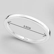 Classic Silver Engravable Bangle <br>925 Sterling Silver