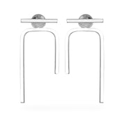 Bar Jacket 2 in 1 Stud Earrings <br>925 Sterling Silver