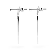 Bar Jacket 2 in 1 Stud Earrings <br>925 Sterling Silver