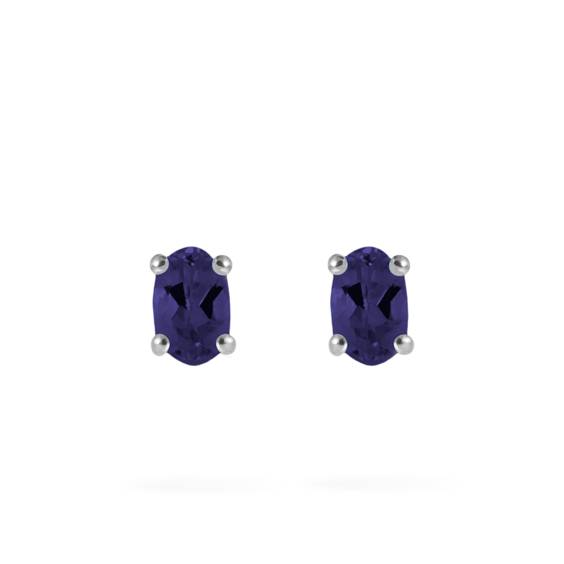 Joolz Co Oval Cubic Zirconia Stud Push Back Earrings 925 Sterling Silver