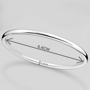 Classic Hollow Round Bangle <br>925 Sterling Silver